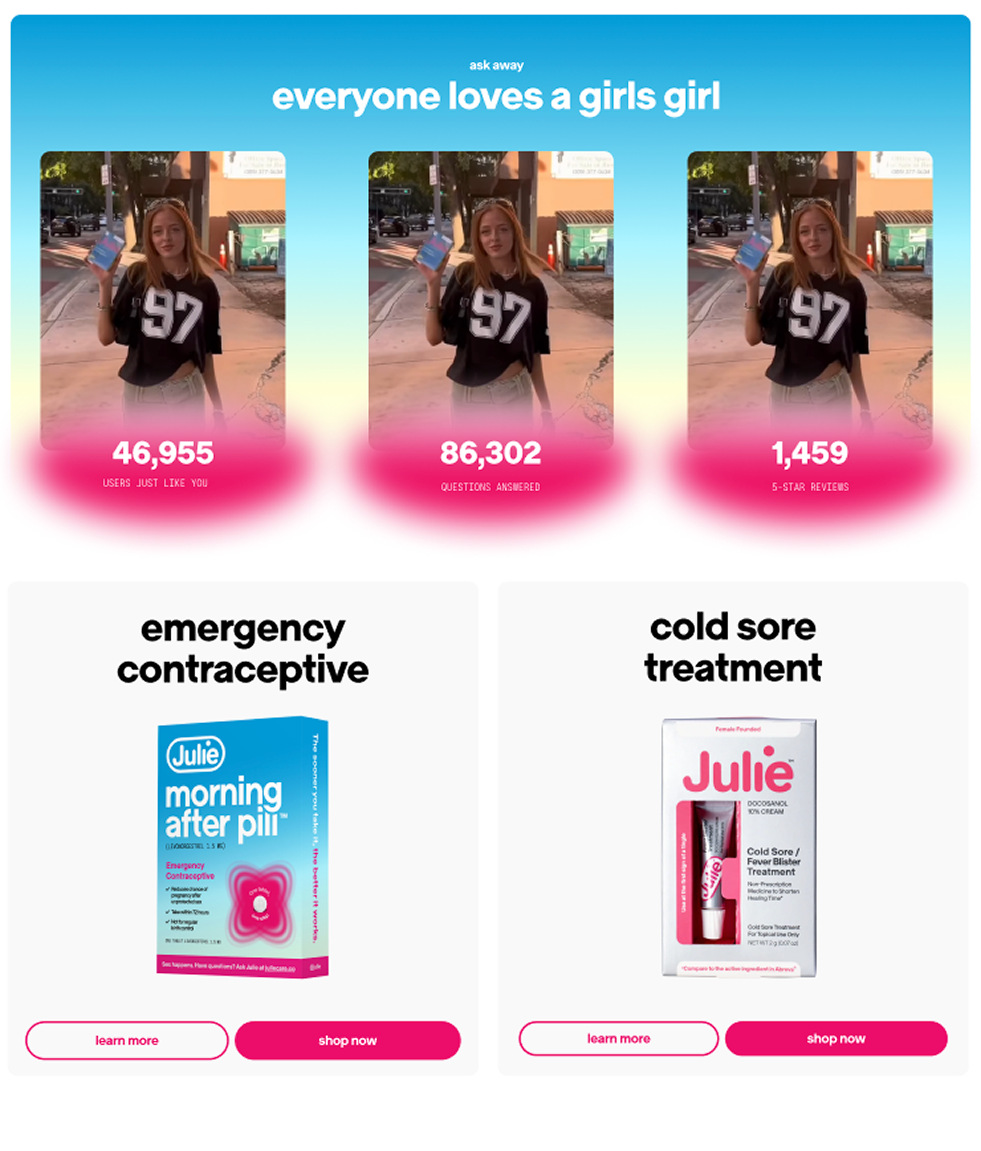 Old proposed Julie homepage